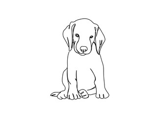 Dog Single Line Drawing Ai, EPS, SVG, PNG, JPG zip file