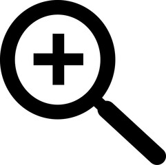 Fototapeta premium Zoom icon Vector Illustration on white background. Replaceable vector design.