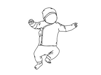 Baby Single Line Drawing Ai, EPS, SVG, PNG, JPG zip file