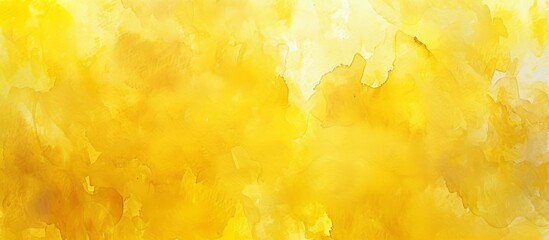 Obraz na płótnie Canvas Vibrant Yellow Watercolor Texture Background Painting