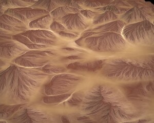 Red barren landscape, wasteland, Mars landscape