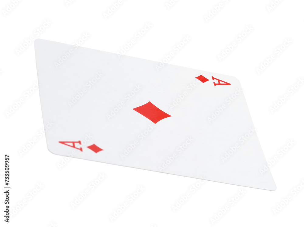 Wall mural playing card isolated on white. poker game