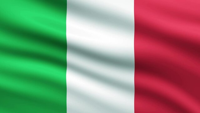 Italy flag waving full screen background