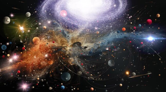 Scientific illustration about galaxy and space