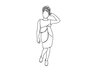 Little Girl Single Line Drawing Ai, EPS, SVG, PNG, JPG zip file