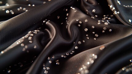 Luxury silk fabric with shine diamonds gemstone concept. Banner background design