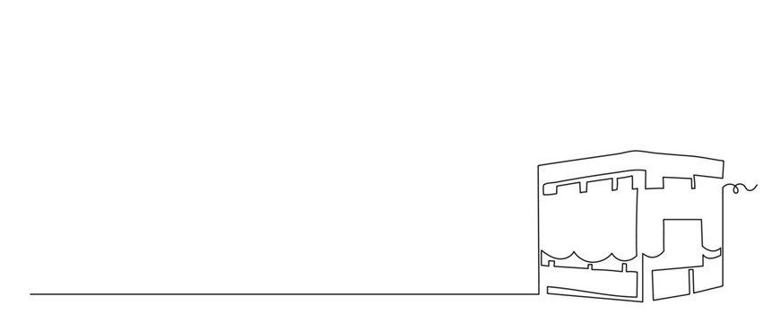 kaaba line art drawing on white background clip art preview