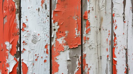 Wooden texture wall with peeling paint concept. Banner background design
