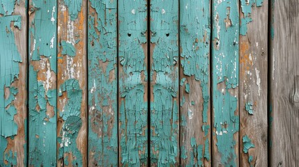 Fototapeta na wymiar Wooden texture wall with peeling paint concept. Banner background design 