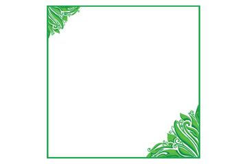 Green Ornament Border Vector Design For Decoration Design