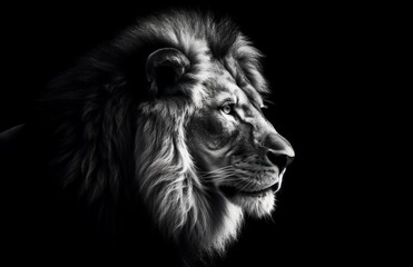 Lion King on a black background