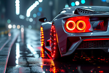 car, golden car, neon car, white car, black car, sports car wallpaper concept, new car launch, car, dark, sport, 350 DPI, ai generated