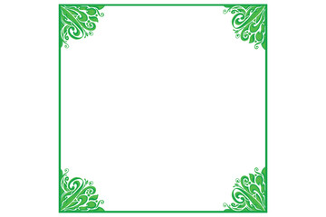 Green Ornament Border Vector Design For Decoration Design