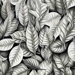 Tropical leaf Wallpaper, Luxury nature leaves pattern design