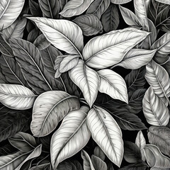 Tropical leaf Wallpaper, Luxury nature leaves pattern design