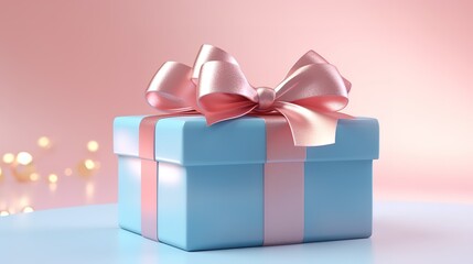 Obraz premium Gifts with nice ribbons are simple and elegant, there is an empty space for tests, greetings, wallpaper, posters, advertisements, etc., if there are not enough choices, please click.