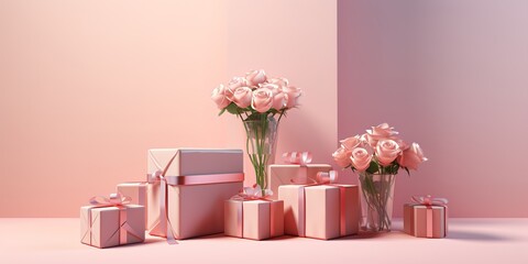 Gifts with nice ribbons are simple and elegant, there is an empty space for tests, greetings, wallpaper, posters, advertisements, etc., if there are not enough choices, please click.