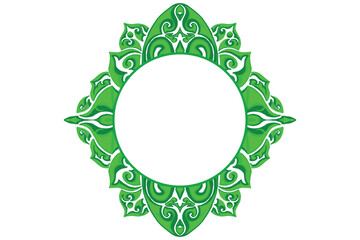 Green Ornament Border Vector Design For Decoration Design