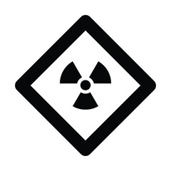 radioactive icon nuclear sign design isolated warning danger symbol alert caution hazard danger traffic vector flat design for website mobile isolated white Background