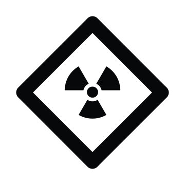 radioactive icon nuclear sign design isolated warning danger symbol alert caution hazard danger traffic vector flat design for website mobile isolated white Background