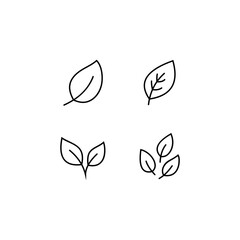 logo design vector abstract template modern symbol icon leaf logo