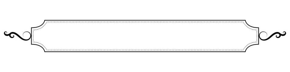vintage horizontal frame Label lines for making catalogs and brochures for coffee shops and boutiques.
