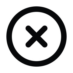 attention circle sign crossing x stop traffic warning caution isolated symbol logo hazard danger badge road mark vector flat design for website mobile isolated white Background