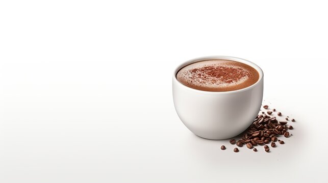 Clean and Crisp Coffee: A Glass of Smooth Coffee Against a White Background for a Refreshing Image.
