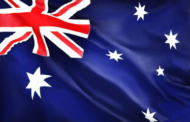 Australia waving flag background