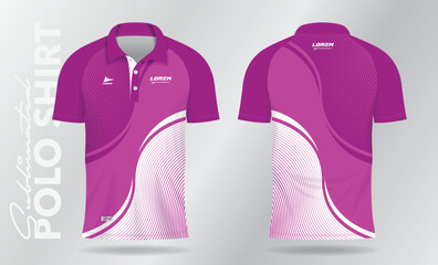 pink pattern and background for sublimation polo sport jersey template design