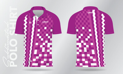 pink pattern and background for sublimation polo sport jersey template design