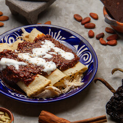 symphony of flavors: chicken Mole Enchiladas
