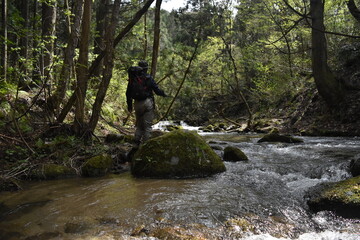 Obraz premium 渓流釣り