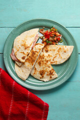 Savory stacks: Sincronizadas with melted cheese and ham.