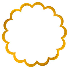 Aesthetic golden curved circular frame