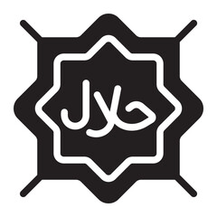 halal glyph icon