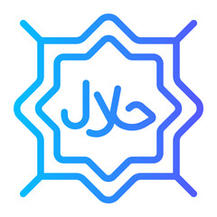 Fototapeta premium halal gradient icon
