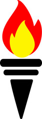 Torch icon vector. Replaceable vector design.