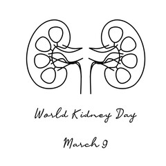 line art of World Kidney Day good for World Kidney Day celebrate. line art. illustration.