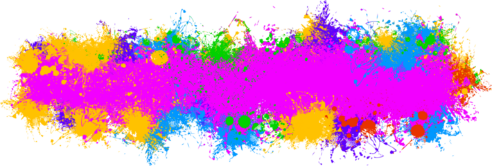 rainbow paint splash frame