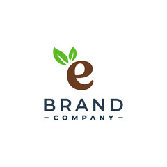 letter e brand logo design
