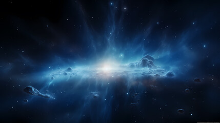 Obraz na płótnie Canvas Space galaxy background, 3D illustration of nebulae in the universe