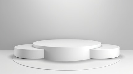 white pedestal isolated on white