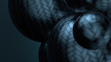 Carbon Organic Mystical Sci-fi Geometry Elegant Modern 3D Rendering Abstract Background