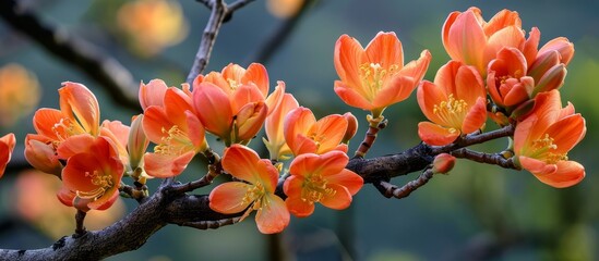 A garden variety African Tuliptree, Spathodea campanulata, boasting orange blossoms.