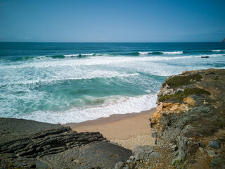 Fototapeta na wymiar Tropical Paradise Beach Turquoise Water, White Sand and Gentle Waves