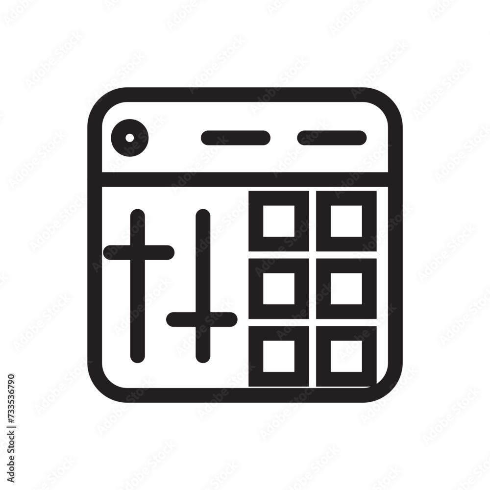 Wall mural calendar icon vector