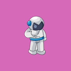 Astronaut character design action pose