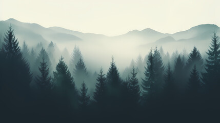 Obraz premium Forest background, vibrant trees