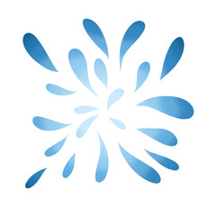 Doodle water droplets abstract set pattern illustration watercolor inspired by rain drawing with blue and white colors on transparent background that can be used for sticker, icon, decoration, e.t.c